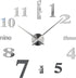 VinJoyce 3D DIY Large Wall Clocks for Living Room Decor, Wall Stickers Clocks for Living Room Decor, Silent, Modern Wall Clock for Kitchen, Office, School, Home, Bedroom, Living Room (Silver)