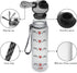 LEADO 32oz 1Liter Motivational Tracking Water Bottle with Time Marker, Looks Like a Beauty Drinks Like a Beast - Funny Mothers Day, Birthday Gifts for Women, Friends, Mom, Daughters, Sister, Wife, Her