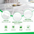 Breakfast Tray Table with Folding Legs Serving Tray Bamboo Dinner Trays for Platter Laptop Desk Bed Table Kitchen Serving Tray Snack Trays Large Size(Milky White)