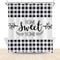 Farmhouse Buffalo Plaid Shower Curtain Black White Checked with Home Sweet Home Rustic Country Bathroom Curtain 72x72 Inch Polyester Fabric Decor
