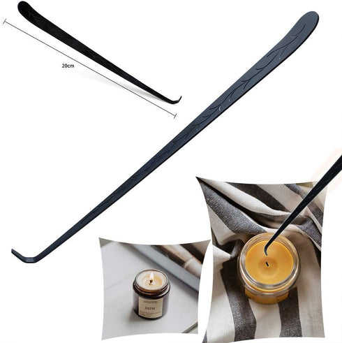 Candle Wick Trimmer, Candle Accessories Set 6 in 1 - Candle Snuffer, Wick Trimmer, Wick Dipper, Tweezers, Storage Bag and Plate Tray