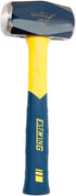 Estwing Sure Strike Drilling/Crack Hammer - 3-Pound Sledge with Fiberglass Handle & No-Slip Cushion Grip - MRF3LB, Blue/Yellow