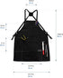 Master Chef Apron for Men Professional Waterproof Heavy Duty Black Cooking Apron for BBQ Grill Kitchen Apron for Women with Pockets M to XXL Size men's apron