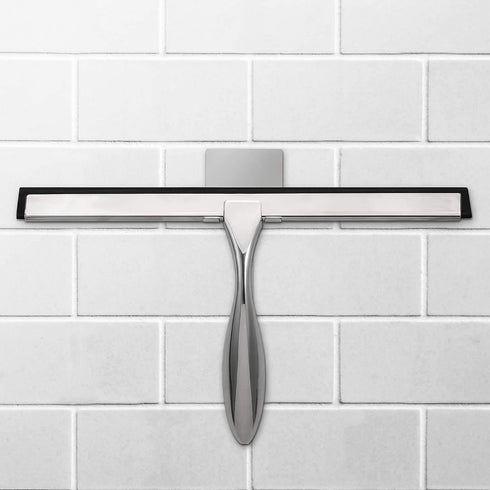 Simtive 10-Inch Shower Squeegee Set, Squeegee for Shower Glass Door, Mirror and Window, Includes Shower Door Hook and Adhesive Hook