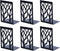 Book Ends Universal Premium Bookends for Shelves, Non-SkidBookend, Heavy Duty Metal Book End, Bookend Supports, Book Stoppers (3Pairs/6Pieces) Black