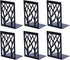 Book Ends Universal Premium Bookends for Shelves, Non-SkidBookend, Heavy Duty Metal Book End, Bookend Supports, Book Stoppers (3Pairs/6Pieces) Black