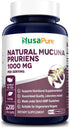 Mucuna Pruriens 1000mg 200 Veggie Caps (Non-GMO, 100% Vegetarian & Gluten Free)