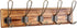 Rustic Coat Rack - Wall Mounted Solid Pine Wood 17" Entryway Coat Hooks - Rustic Hooks for Hanging Coats,Jacket,Clothes,Hats (1 Item Five Hooks, Carbonized Black with Bronze Hooks)