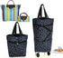 Collapsible Trolley Bags Folding Shopping Bag with Wheels Foldable Shopping Cart Reusable Shopping Bags Grocery Bags Shopping Trolley Bag on Wheels (B0741YPTV7)