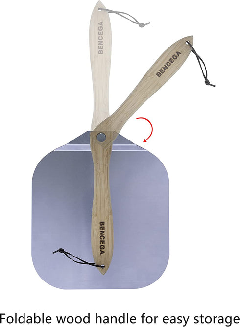 Pizza Peel 12 inch, Aluminum Metal Paddle Spatula for Baking Homemade Pizza and Bread, Professional Pizza Tools and Accessories