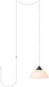 Globe Electric 60435 Finn 1-Light Plug-in Pendant, Dark Bronze, Frosted Plastic Shade, Clear Hanging Cord