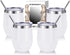 Zonegrace 4 Sets 12 oz Stainless Steel Stemless Wine Glass/Mug, Unbreakable Double Wall Vacuum Insulated thermal White Wine Tumbler with Lids for Wine, Coffee, Including 4 Straws