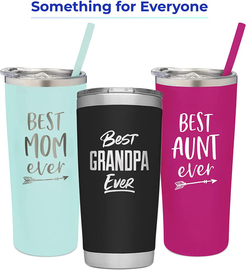 SassyCups Best Nana Ever Tumbler | 22 Ounce Engraved Mint Stainless Steel Insulated Travel Mug | Nana Tumbler | For Nana | World's Best Nana | New Nana | Nana Birthday | Nana To Be
