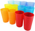 AOYITE Plastic Tumblers Drinking Glasses Set of 12 | Break Resistant 22 oz Plastic Cups | 6 Assorted Colors Restaurant Quality | BPA Free