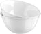 Large Serving Bowls, By Kook,Ceramic Make, For Snacks, Salad, Pasta, White, Set of 2, 9.25 inch, 3.75qt