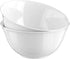 Large Serving Bowls, By Kook,Ceramic Make, For Snacks, Salad, Pasta, White, Set of 2, 9.25 inch, 3.75qt