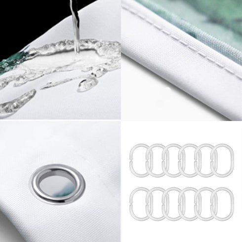 HVEST Get Naked Shower Curtain for Bathroom, Green Eucalyptus Leaf and Funny Text on Rustic Planks Shower Curtain with Hooks Set Polyester Waterproof Fabric Bath Decor Accessories,72x72 Inches