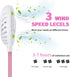 Hanging Neck Fan,Personal Wearable Neckband Sport Fan - 3 Speed 7 Color Light 2000mAh USB Rechargeable Battery, for Camping Traveling Office (Pink)