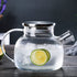 Glass Water Pitcher Carafe with Stovetop Safe Teapot with Tea Ball Infuser for Blooming Tea, Juice Jug, coffee,1000ml/ 34oz?High borosilicate glass?Sharemee