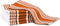 FOSSICS Designer Hand and Kitchen Dish Towels, One Half Dozen | Oversized 20 x 30 inches | Apricot Stripe
