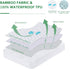 Twin Mattress Protector Waterproof Cooling Twin Size Mattress Cover, 3D Air Smooth Soft Bamboo Mattress Protector, Breathable Noiseless Bed Mattress Pad, Fitted 8-18 inch Deep Pocket