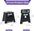 Delxo Step Stools for Adults and Kids,Extra-Strong 13 Inch Folding Step Stool Anti-Skid Plastic Stepping Stool,Upgraed Foldable Step Stool for Kitchen,300lbs Capacity (Black)