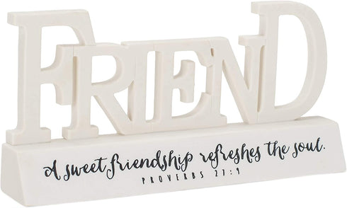 Dicksons Friend Friendship Refreshes The Soul Proverbs 27 Resin Stone Tabletop Word Plaque