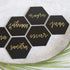 UNIQOOO 20 Pack Tint Black Hexagon Acrylic Place Card for Wedding | DIY Blank Acrylic Table Seating Cards, Escort Plates - Perfect for Dinner Parties Business Event