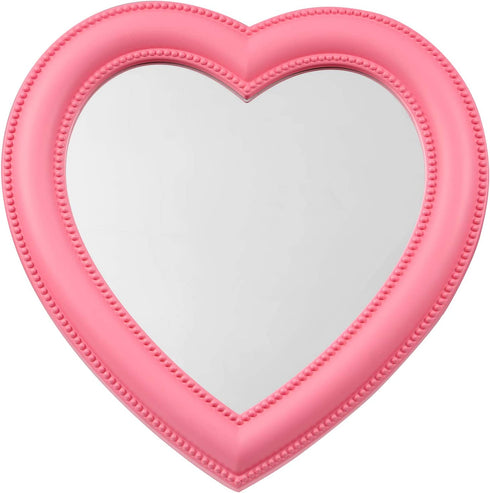BESPORTBLE 10- Inch Heart Shaped Mirror Tabletop Vanity Makeup Mirror Makeup Mirror Cosmetic Mirror Desktop Mirror Wall Hanging Mirror