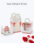 Yotruth Valentines Heart Cupcake Boxes Pink 25 Sets Easy Assembly with Insert (Choice Series)