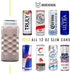 Hooch|Hog Slim Can Cooler Stainless Steel for 12 oz. Skinny Cans | 3x Insulated Beer Can Holder for Michelob Ultra, White Claw, Truly & Redbull (Blush Glitter)