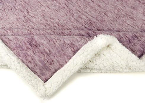 PAVILIA Melange Sherpa Blanket Throw Wine Purple | Soft, Fluffy, Microfiber Fleece Blanket for Couch Sofa | Warm Fuzzy Luxury Modern Plush Blanket,50x60 Inches