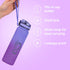 Live Infinitely 34 oz Gym Water Bottle with Time Marker - Fruit Infuser Screen BPA Free 1 Liter Water Bottle - Locking Flip Top Lid & Durable Travel Bottle Coating (Amethyst 34oz)