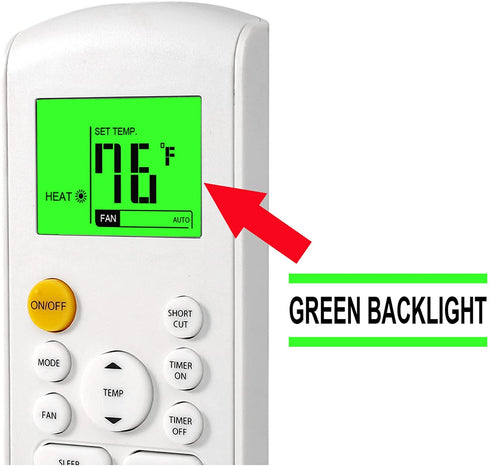 Replacement Remote Control for Midea MRCOOL FRIMEC Klimaire AC Air Conditioner RG57B1/BGE RG57B2/BGE RG57B/BGE RG57/BGE RG57A/BGE RG57A6/BGEF RG57A7/BGEF RG57A6/BGEFU1 RG57E1/BGEU1 RG57H3/BGEFU1