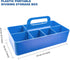 souG New Plastic Portable Makeup Organizer Caddy Tote Divided Basket Bin with Handle,DIY Dividers?8 Compartments?Office Supplies Organizer, Portable Basket Storage Organizer(Blue)