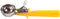 Winco Ice Cream Disher with Yellow Handle, Size 20