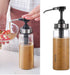 DOITOOL 300ml Sauce Pump Bottle Leakproof Kitchen Condiment Dispenser Olive Oil Dispenser Empty Glass Sauce Bottles for Ketchup Mustard Oil Sauces