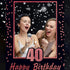 LaVenty Rose Gold 40th Birthday Party Photo Booth Props 40th Birthday Photo Frame Birthday Photo Frame