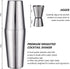 HBlife 18 Piece Cocktail Shaker Set - Stainless Steel Bartender Kit Bar Set with 25oz/18oz Boston Shaker, Muddler, Double Jigger, Mixing Spoon & More, Perfect for Home Bars and Parties, Sliver