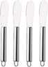 VANRA Wide Butter Spreader Knife Set 4-Piece Stainless Steel Cheese Knife Serrated Edge Sandwich Condiment Jam Bread Cream Knives 7.8-inch