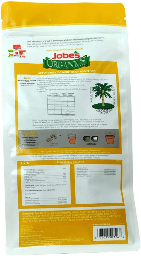 Jobes Organics 09126 Palm Tree Granular Plant Food, 4 lb