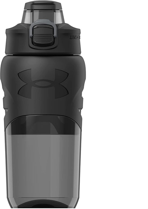 Under Armour 18oz Grip Water Bottle, Pro Lid Cover, Silicone Body Grip, Shatter Proof, Stain & Odor resistant, Good for Kids, All Sports, Baseball, Basketball, Football