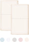 Feather & Stitch 2 Piece Pillowcase Set 100% Cotton 650 Thread Count Pillow Cases 20x40 Inches Bed Pillow Covers Cooling Ultra Soft Solid Luxury Bedding (King Size, Ivory)
