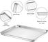 Wildone Baking Sheet Set of 2 - Stainless Steel Cookie Sheet Baking Pan, Size 12 x 10 x 1 inch, Non Toxic & Heavy Duty & Mirror Finish & Rust Free & Easy Clean