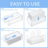 HIIMIEI Acrylic Tissue Box Cover Clear Tissue Holder Napkin Dispenser for Home Office Restaurant