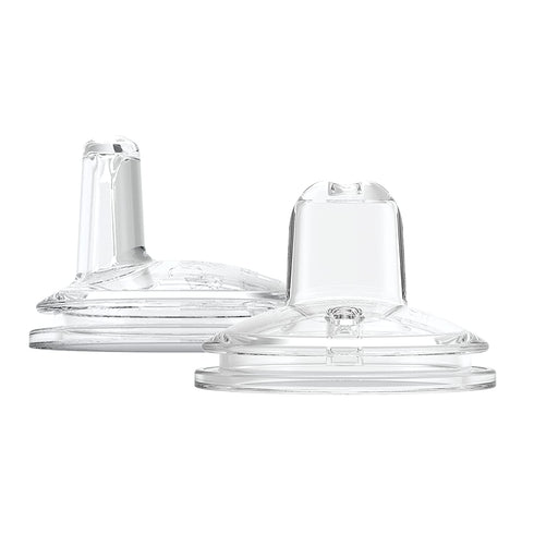 Dr. Brown’s® Milestones™ Options+™ Sippy Spouts, 2-Pack Wide-Neck, Soft 100% Silicone Baby Bottle Sippy Spout, 6m+