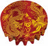 IBILIU Beautiful Dragon and Phoenix Round Tablecloth 60 Inch,Waterproof Washable Wrinkle Resistant Table Cover Harmony Marriage Golden Red Table Clothes for Dining Table Christmas Halloween Holiday