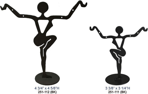 Mooca 12 Pcs Set Black Metal Earring Holder, Jewelry Stand, Earring Display Earring Display Earring Stand Earring Metal Stands, 3 1/4 Inches Height, Black Color