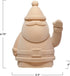 Flocked Resin Waving Santa, Pink