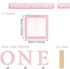 First Birthday Decorations for Girl Pink ONE Boxes ,3Pcs ONE Balloon Boxes Baby 1st Birthday Girl Decorations with 2 Set of ONE letters,DIY ONE Blocks for Pink Girls Teddy Bear Baby Shower Decorations Photoshoot Props